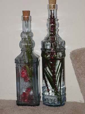 Two tall bottles.