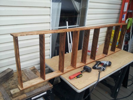 Pallet Door Spice Rack
