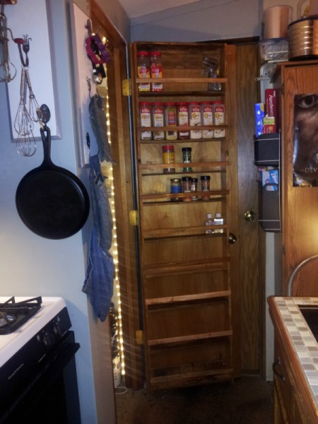 Pallet Door Spice Rack