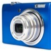 Blue digital camera.