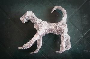 Aluminum Foil Dog Sculpture