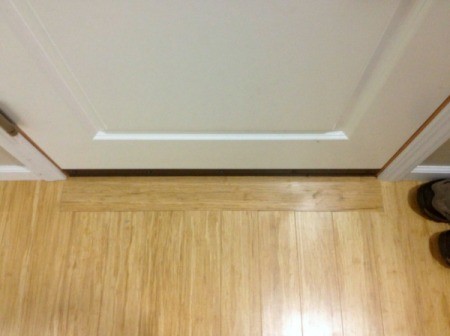 wood floor at a doorway