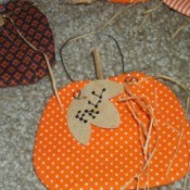 Fabric Pumpkin Ornament