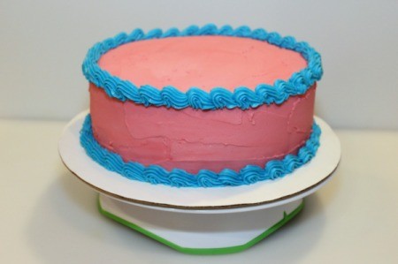 Mint Chocolate Chip Ice Cream Cake - cake with finished borders