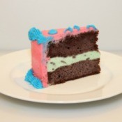 Mint Chocolate Chip Ice Cream Cake - slice of cake 2