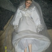 Diana in bridal gown.
