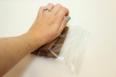 smash cookies with hand