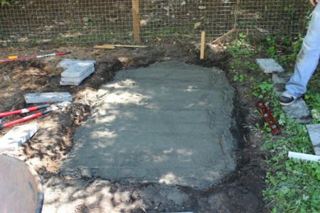 bed of sand for blocks