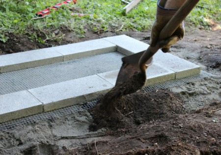 overing wire with dirt