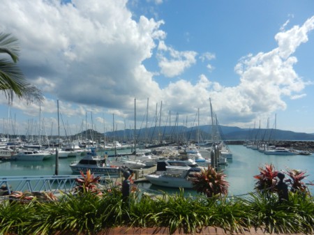 View of Airlie beach and marina