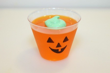 finished jack o lantern cup