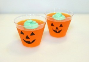 jello jack o lantern cups