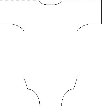 Template for onesie card.