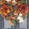 Fall flower and ribbon wreath.