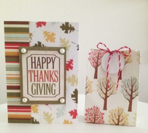 Happy Thanksging Card and Gift Bag