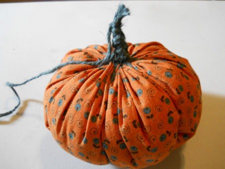 Pumpkin with finished stem.
