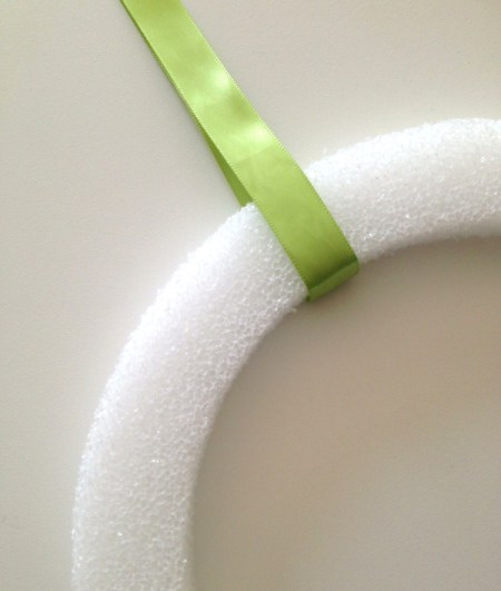 Green ribbon hanger..