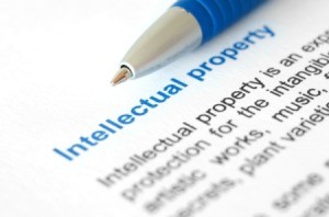 Photo of a document describing what intellectual property is.