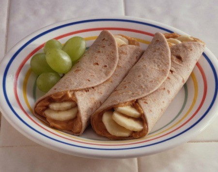 Peanut Butter and Banana Wraps