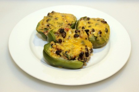 balck bean stuffed bell peppers