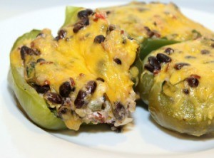 upclose of stuffed peppers