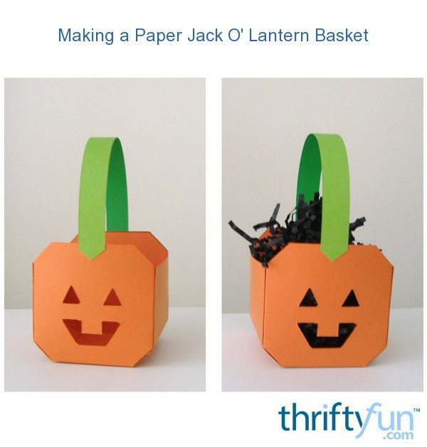 Making A Paper Jack O' Lantern Basket | My Frugal Halloween