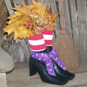 Witch Boot Centerpiece