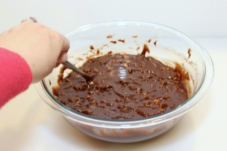 stir in caramel and pecans