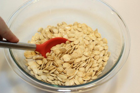 stir seeds to coat