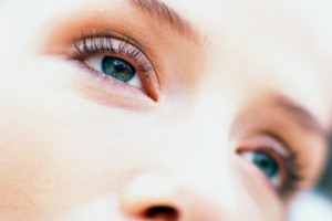 Close up of a woman's eyes.