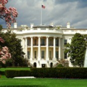 Beautiful photo of the White House in Washington DC.