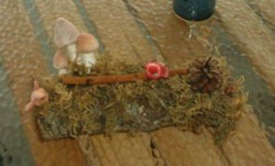 Decorated log