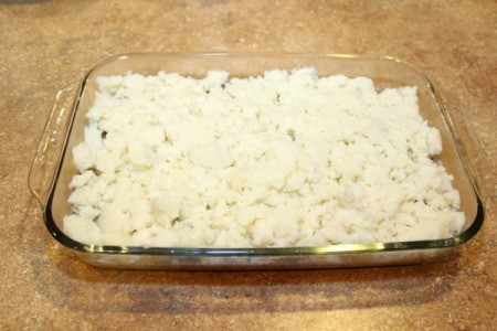 top with mashed potatoes