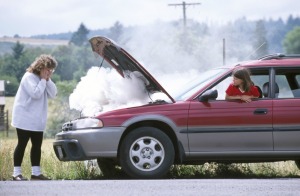 A Subaru overheating.