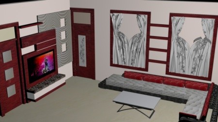 Interior design mockup.