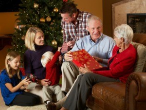 Family Celebrating the Holidays