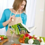 Woman Planning Low Calorie Recipe