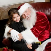 Girl with Santa Claus