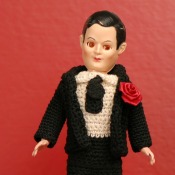 Crocheted Tuxedo on Doll