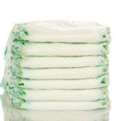 Stack of Disposable Diapers