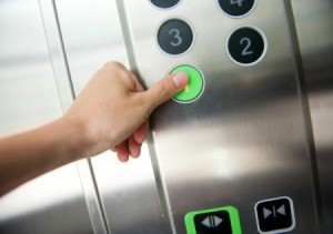 Pressing Elevator Button