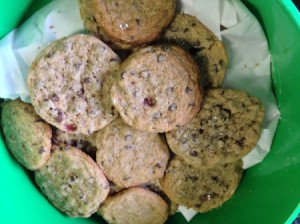 Candy Cane Chocolate Chip Cookies