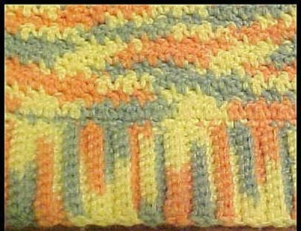 Closeup of stitch transition.