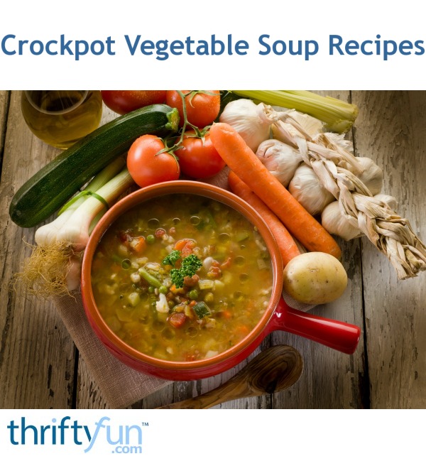 Crockpot Vegetable Soup Recipes  ThriftyFun