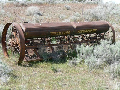 Old farm machinery.