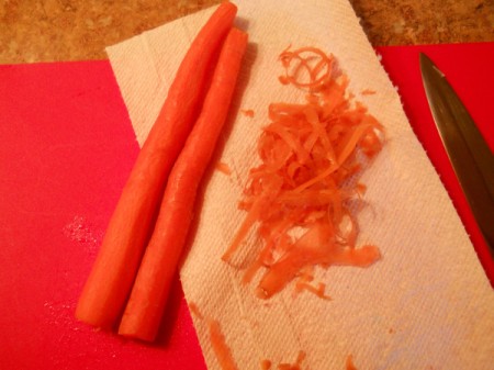 Clean carrots.