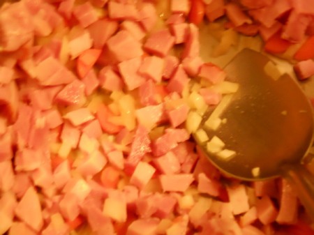 Sauting with ham added.