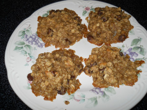 Finished cookies on a plate.