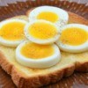 Sliced Eggs on Toast