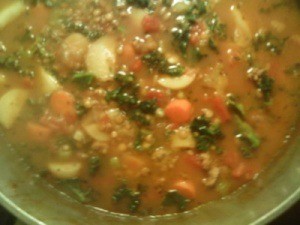 A bowl of Moroccan Lentil Soup